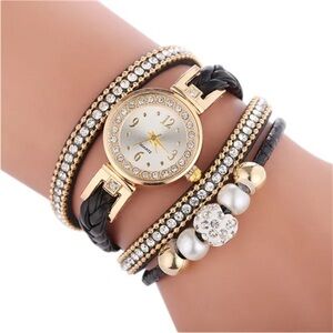 Rhinestone Bracelet Quartz Watch